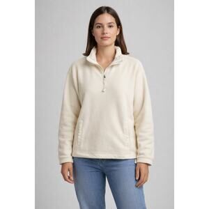 AIGLE Half-Zipped Stand-Up Collar Sweatshirt size 36 Medium